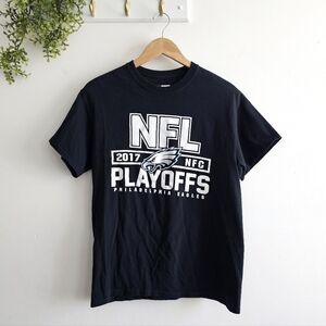 NFL Team Apparel Philadelphia Eagles 2017 NFC Playoffs T-Shirt Black Medium